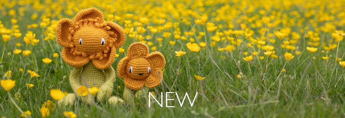 buttercup flower crochet pattern summer field meadow mini Kerry Lord